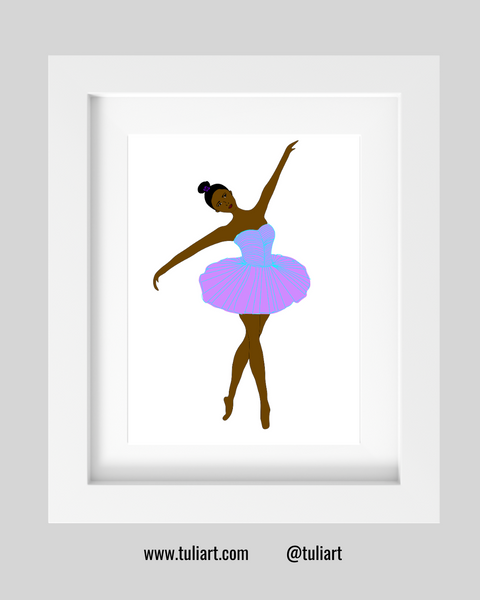 Ballerina Art Digital  Illustration- Ayanna