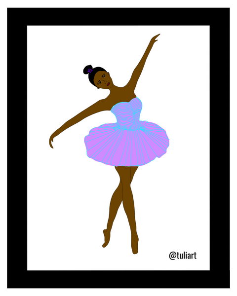 Ballerina Art Digital  Illustration- Ayanna
