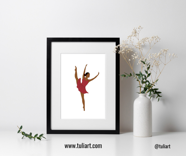 Ballerina Art Digital  Illustration- Lele