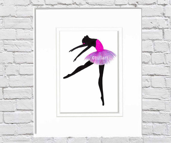Ballerina Art Illustration - Mia