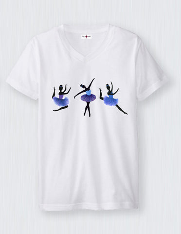 T-Shirt-  Blue Ballerinas Short Sleeve