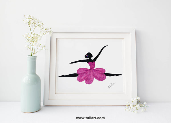 Ballerina Art Illustration - Yvanna